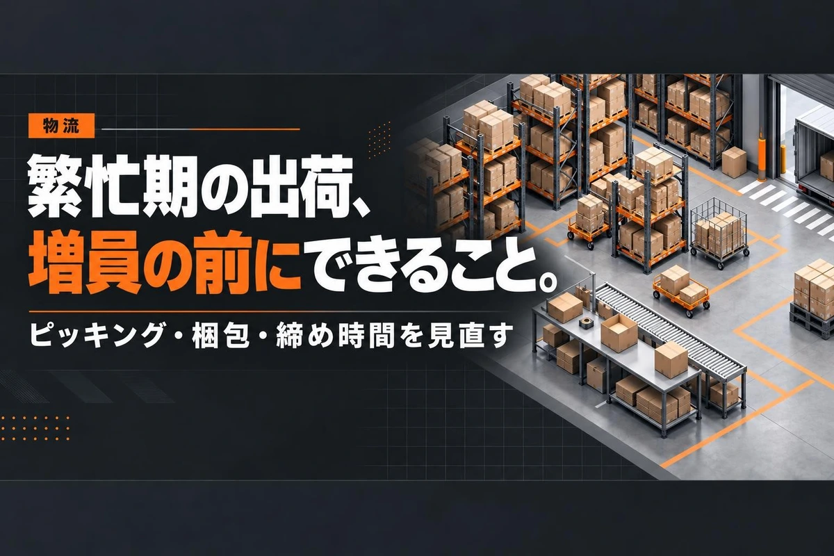 出荷件数が2倍になる繁忙期。倉庫の人員配置と増員を決める前に、何を見直す?