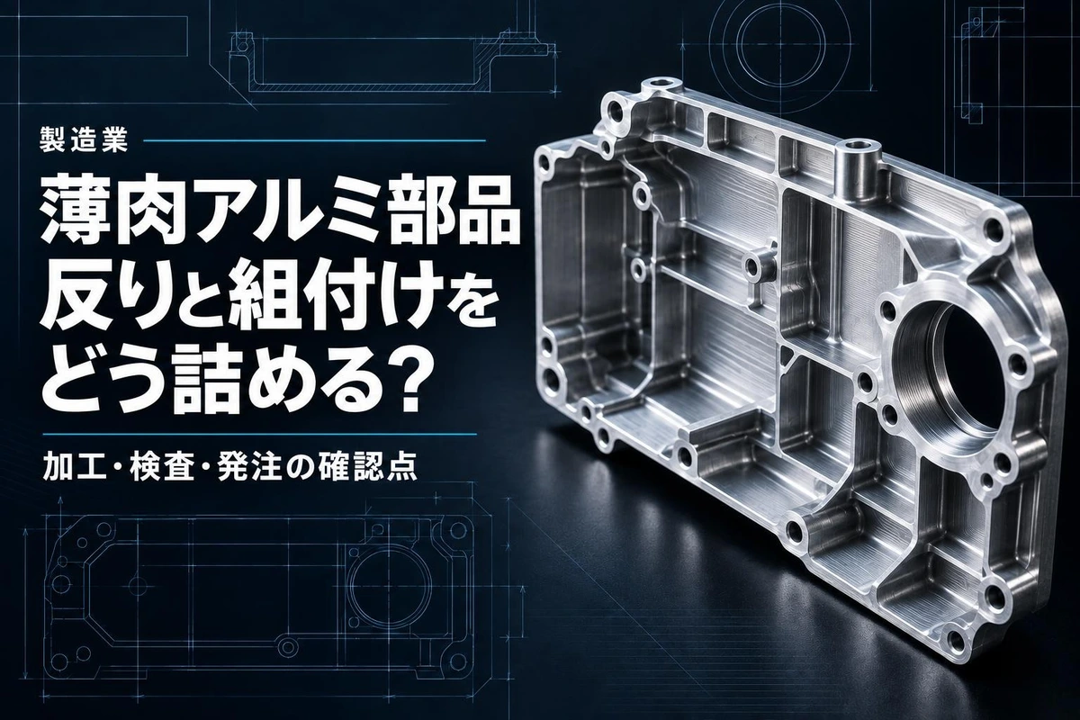 図面どおりなのに組み付かない。薄肉アルミ部品の反りを、加工会社とどう詰めるか