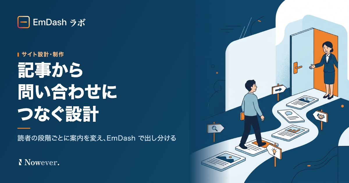 記事から問い合わせにつなぐ設計：読者の段階ごとに案内を変え、EmDash で出し分ける